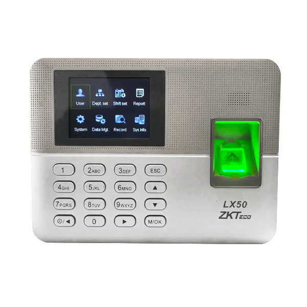 Terminal industrial ZKTeco LX50 con protección IP65 y capacidad para 10,000 huellas