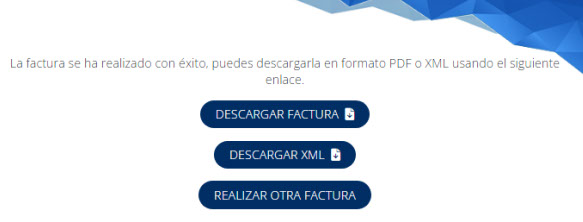 Pantalla final con opciones de descarga
