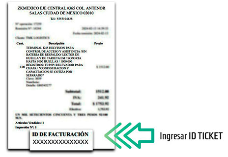 Ejemplo de ticket de venta ZKMéxico - Parte 1